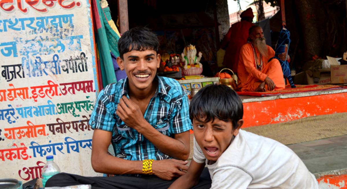 outside Brahma temple at Pushkar