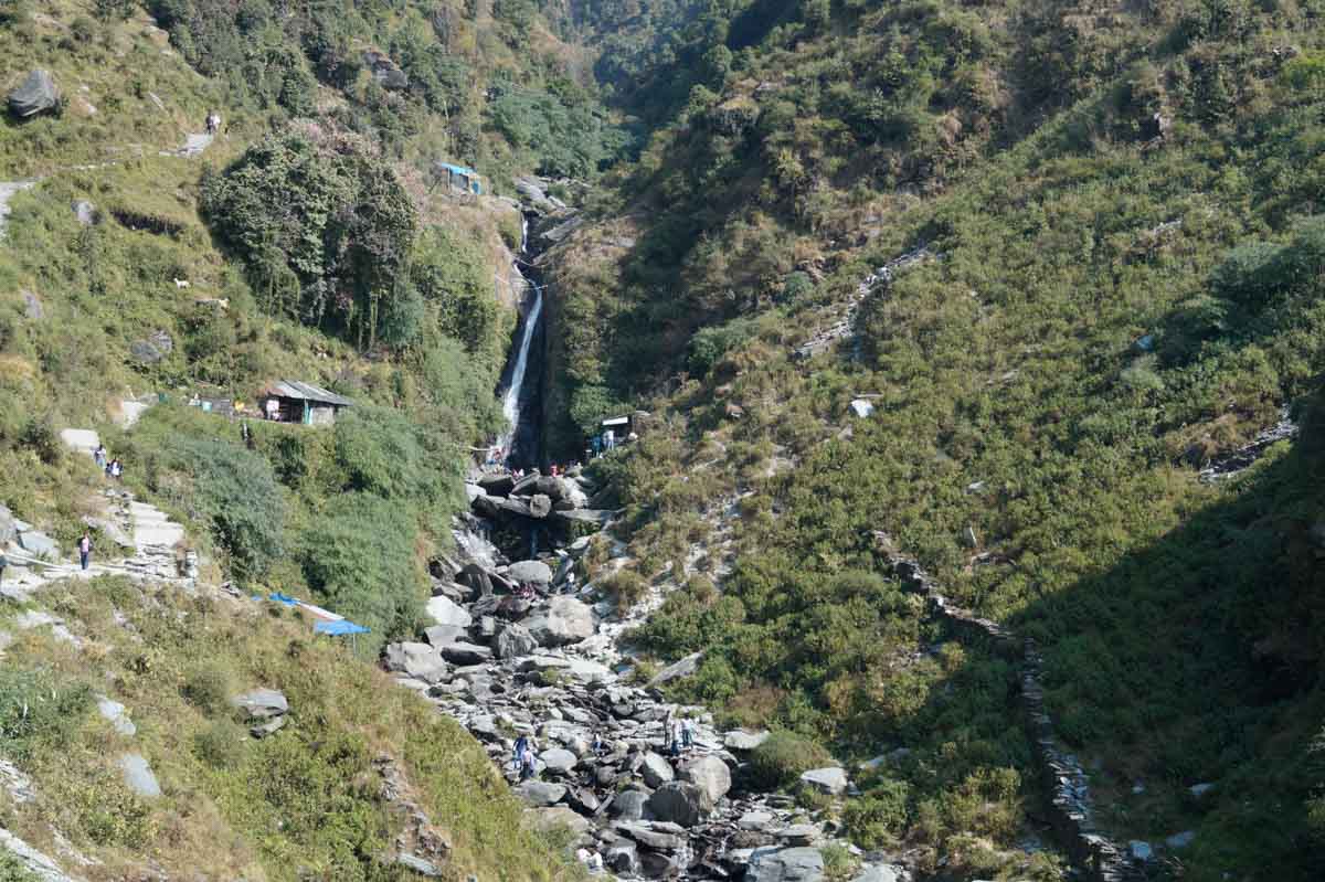 Bhagsu Nag Waterfall in Mcleodganj