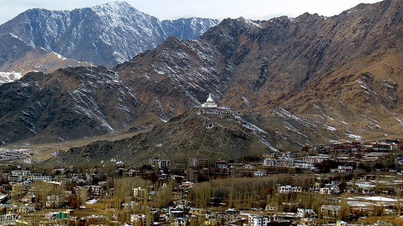 ladakhtrip-Namgyal_Tsemo_view_of_Shanti_Stupa_